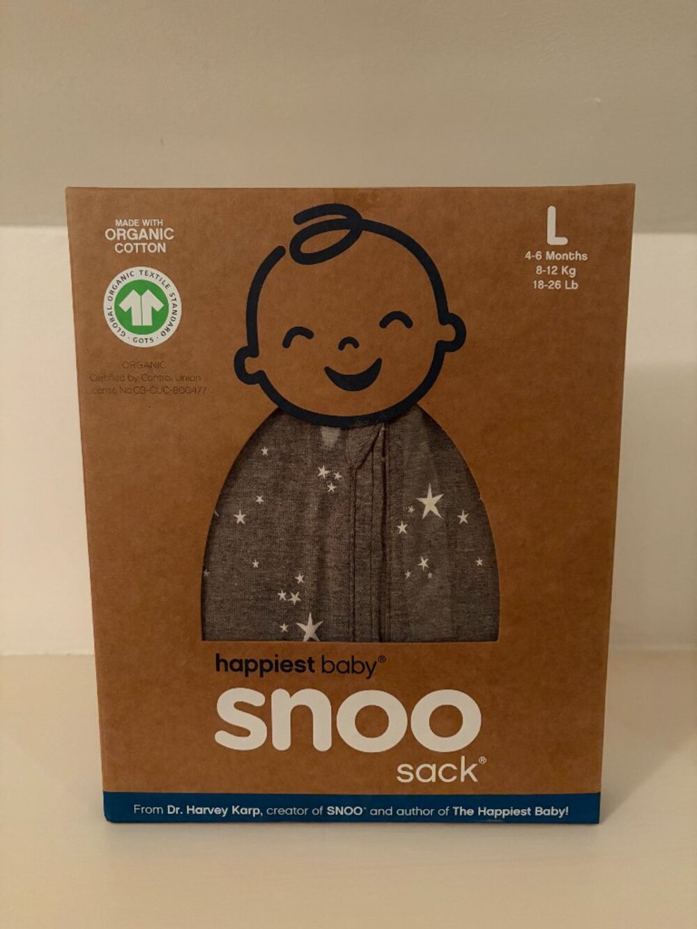 Happiest Baby Organic Cotton SNOO Sleep Sack Size L New in Box